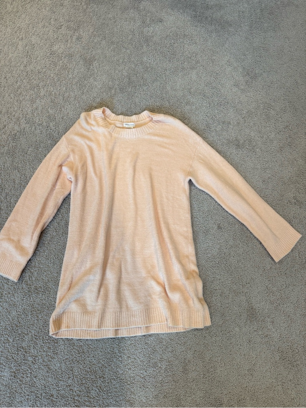Light Pink Crewneck Sweater dress